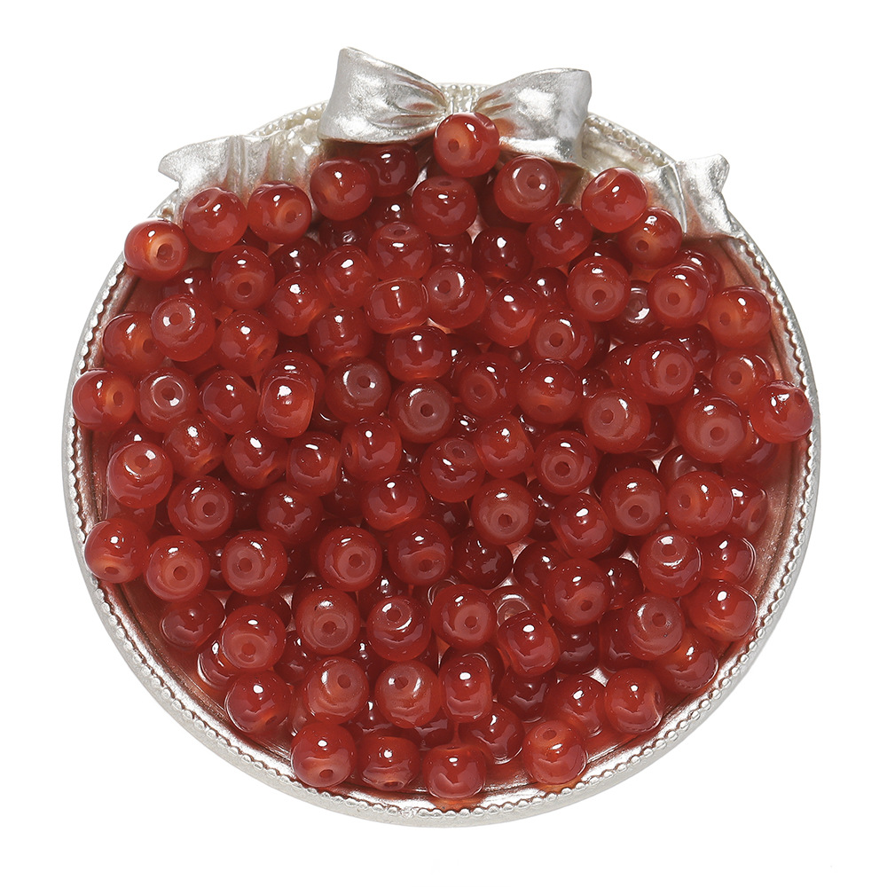 Perles de verre pomme - Rouge