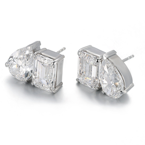 Tùy Chỉnh 1-16 Carat Lê Cắt Lớn Kim Cương Bông Tai Rắn 18K 14K 10K Vàng Thật Cvd Phòng Thí Nghiệm Grown Kim Cương Bông Tai Đồ Trang Sức Phụ Nữ - Product Image 3