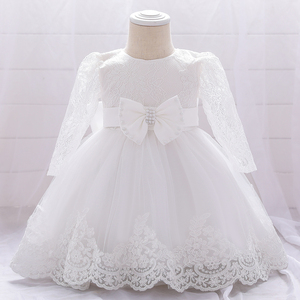 Vestido <span class=keywords><strong>de</strong></span> <span class=keywords><strong>Bautizo</strong></span> MQATZ <span class=keywords><strong>para</strong></span> Bebé Niña <span class=keywords><strong>de</strong></span> 3 a 24 Meses, Encaje, Manga Larga, Ropa Infantil, Primer Cumpleaños, Lindo Vestido <span class=keywords><strong>de</strong></span> Fiesta con Flores L1940XZ - Product Image 2