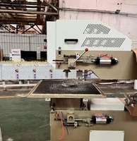 Machine de perçage automatique de verre motorisée à double tête contrôlée par PLC, 380V/220V, pour verre brut trempé, haute capacité