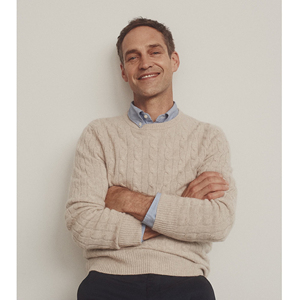 Maglione da <span class=keywords><strong>Uomo</strong></span> Personalizzato <span class=keywords><strong>Slim</strong></span> Fit con Collo Rotondo, Lavorazione a Trecce, Traspirante in Cashmere, Tinta Unita - Product Image 2