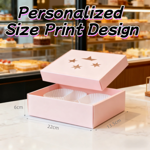 Tùy chỉnh logo trắng bánh cookie boxe ổ bánh hộp cho bánh cuộn tráng miệng bánh nướng xốp bánh rán kẹo và bánh ngọt với cửa sổ - Product Image 3