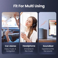 Câble audio auxiliaire TRRS 4 pôles mâle-mâle 3,5 mm avec gaine en nylon tressé PVC et connecteurs plaqués or pour voiture, écouteurs et microphone