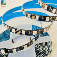 Strip LED Addressable 12V RGB GS8208 WS2815 WS2818 TM1934 5050 60 LED Pixel Dual Signal Berbahan Tembaga, Dapat Diredupkan