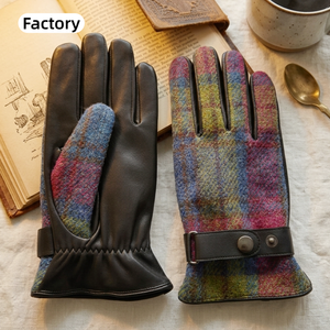 Échantillon de soutien à la vente en gros – <span class=keywords><strong>Gants</strong></span> en cuir de mouton pour hommes et femmes, chauds pour l'extérieur, fournis par les fabricants d'usine pour l'<span class=keywords><strong>hiver</strong></span> - Product Image 1