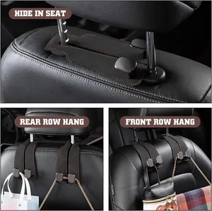 Gancho de Reposacabezas de Coche de Calidad, Gancho Doble Metálico para Colgar en el Asiento Trasero, Gancho de Aleación de Gran Capacidad de Carga de 20 kg, Accesorios Universales para Coches - Product Image 3