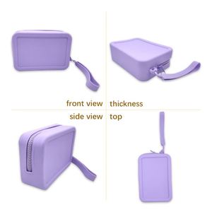 Bolsa de Maquillaje Portátil, Pequeña, Resistente, de Silicona, Impermeable, para Mujer, con Logotipo Personalizado, para Viajes, Campamento y Actividades al Aire Libre - Product Image 5