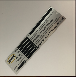 Placa de Identificación de Remolque de Aluminio Autoadhesiva Personalizada BBT con Número de Serie, Placa de Identificación VIN de Metal, Etiqueta Metálica de Un Solo Uso - Product Image 3