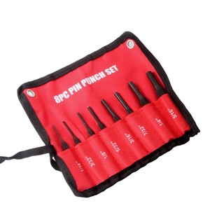 9Pc <b>Roll</b> Pin Punch Set Steel 1/16 To 5/16 Inch For Automotive Repair <b>Tool</b> Bag Storage - Product Image 2