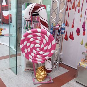 Grands bonbons personnalisés ornements de noël moderne canne à bonbons Weihnachten décor extérieur sucette géante pour décoration de noël - Product Image 4