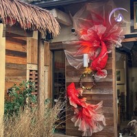 Décorations de plafond suspendues pour mariage, événements, fêtes, accessoires photo, poissons géants faits à la main, gros carpes koï artificielles