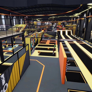 Open Children Amusement Park Equipments air Bag Jumping Trampoline Playground Park <b>Trampolin</b> - Product Image 6