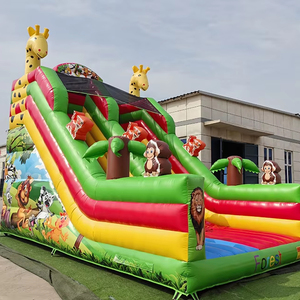Castillo Inflable Comercial con Tobogán de <span class=keywords><strong>Jirafa</strong></span>, Temática Animal para Niños, Ideal para Fiestas y Eventos en Parques, Incluye Kits de Reparación - Product Image 6