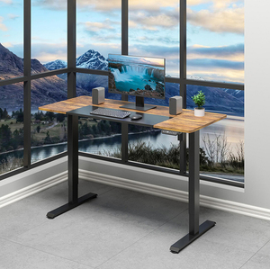 Mechanical <strong>Sit</strong> <strong>Standing</strong> Desk <strong>Height</strong> <strong>Adjustable</strong> Smart <strong>Computer</strong> Lifting Desk <strong>Electric</strong> Office Table Walnut Wood Color Matching