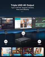 HYSTOU M1 Mini PC Ultra-Compact - Intel I7-1165G7 Iris Xe Graphics Dual DDR4 Triple Affichage (DP//Type-C) Montage VESA Neuf
