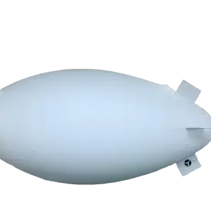 广告3.5米白色遥控飞艇气球定制充气氦气齐柏林飞艇飞艇气球
