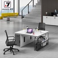 Meubles de bureau modulaires Bureau de bureau moderne Style simple Poste de travail pour salle du personnel Table de bureau Disposition multiple Personnalisé