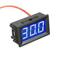 0.56 Inci 3 Digit 2 Kawat DC4.5-30V Layar LED Meter Digital Voltmeter Indikator Tes Monitor Detektor Mobil Motor 12V 24V