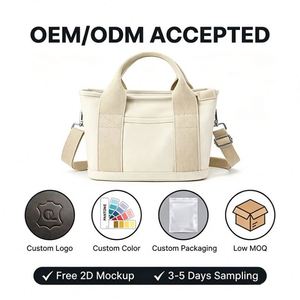 Sac fourre-tout en toile imperméable pour femme avec fermeture éclair, poignée souple et design multi-poches pour les voyages et l'usage quotidien - Product Image 4