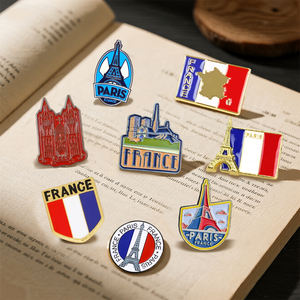Broche Souvenir de France en Gros – Série d'Épinglettes en Émail Souple avec la Tour Eiffel, Symbole de <span class=keywords><strong>Paris</strong></span>, Cadeau de Voyage et de Tourisme - Product Image 4