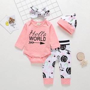 Proveedor Chino de Artículos para Bebés Recién Nacidos, Pijamas Casuales, Conjuntos de 4 Piezas para Distribuidores de Productos para Bebés - Product Image 1