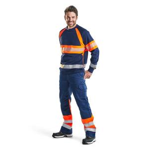 BLAKLADER - 156418118953D96 Pantalón Hi-Vis Azul marino/Naranja-EAN 7330509401774 ROPA DE TRABAJO DE LA HI-VIS - Product Image 4