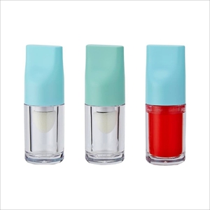 定制Logo 10ml唇彩管圆形带大刷子高品质空唇彩油瓶容器和盒子 - Product Image 3