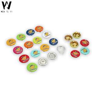 Hersteller Buntes Metall Reines Kupfer Fünf Klauen Schnalle Kinder Perle Knopf Baby Shirt Runde Bauch Zinken Ring Snap Butt - Product Image 6