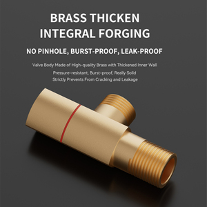 מפעל oem מחיר מסחרי 1/2 זווית לעצור שסתום מים רב תפקודי חדר אמבטיה 90 מעלות פליז כרום גימור מחסנית קרמיקה - Product Image 3