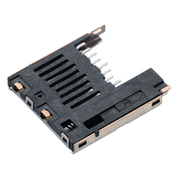 Conector de Tarjeta Original 693071010811 de 9 (8 + 1) Posiciones, Ranura para Tarjeta microSD de Montaje Superficial, Ángulo Recto, Dorado