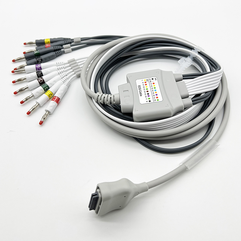 10 Lead 20Pin Banana 4.0 Compatible Edan ECG SE-1515 DX12 Holter EKG Patient Cable