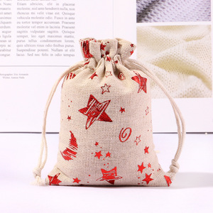 Christmas Decorations Gold Foil Durable Reusable Hot Stamping Gift <b>Bag</b> Christmas Drawstring <b>Advent</b> <b>Calendar</b> Candy Wrapping - Product Image 3