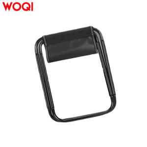 Tabouret pliant de camping Woqi en aluminium, chaise portable d'extérieur, tissu Oxford noir, 24x22x26 cm, capacité de charge maximale 100 kg - Product Image 3