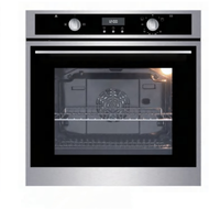 Four à gaz fiable de 60 cm avec dispositif de sécurité, allumage automatique, porte amovible à double vitrage, 5 positions d'étagères, 80 L