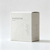 Boîte en papier d'emballage personnalisée, design luxueux et élégant, boîte en papier d'emballage pour café gris avec impression de logo en relief