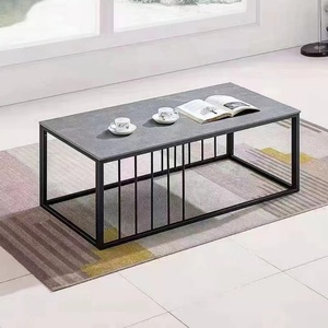 Meilleures ventes 2022 : Table basse en ardoise pour salon, avec structure en fer, et autres meubles de salon - Product Image 3