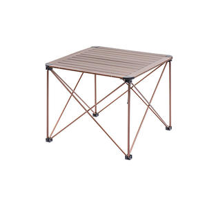Table pliante d'extérieur Ningbo en alliage d'aluminium, légère et portable, pour pique-nique et camping, design minimaliste, petite et grande taille - Product Image 2