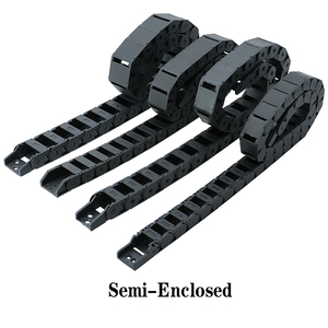 สายพลาสติกไนลอน R28 30มม. HLTNC15 x 30มม. สำหรับขนส่งสายเคเบิลแบบสะพานลากแบบกึ่งปิดล้อมสำหรับซีเอ็นซีป้องกัน - Product Image 5