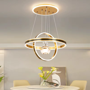 Le lustre lumineux tricolore de luxe 2025 avec un design de pomme en cristal rond convient à la salle à manger et au salon - Product Image 4