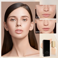Fond de teint liquide waterproof couvrant à 100 %, maquillage naturel pour le visage, fond de teint liquide mat à étiquette privée pour peaux grasses