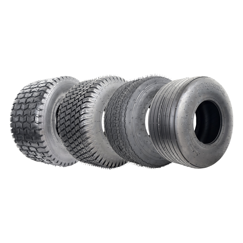 Wiltec 2 Pneus Et 2 Chambres à Air Pour Tondeuse Autoportée/tracteur De Pelouse 18 X 8,50-8 Avec Valve Coudée 4PR