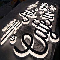 Chaîne d'éclairage latérale à LED, logo personnalisé, en acrylique, Mini lampe décorative, en métal, lettre lumineuse, meilleure vente