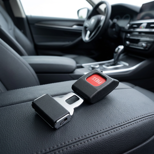 Hebilla de Cinturón de Seguridad para Automóvil, Botón de Presión de Plástico Negro, Mecanismo de Liberación de Seguridad - Product Image 1