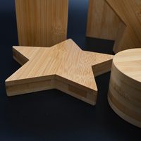 Trophées personnalisés en bambou gravés au laser avec logo, plaques vierges écologiques, finition or fin FG24020