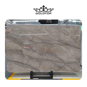 Dalle de marbre gris de <span class=keywords><strong>Normandie</strong></span> Goldtop Finition aiguisée Pierre naturelle élégante pour le sol du hall de l'hôtel et la décoration murale - Product Image 2