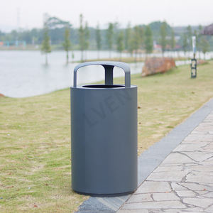 ถังขยะ<span class=keywords><strong>100L</strong></span> กลางแจ้งทำจากเหล็กกัลวาไนซ์สำหรับใช้ในสวนถังขยะสาธารณะเถ้า - Product Image 5