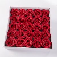 2026 Base de fleur de savon à quatre, cinq et huit couches, tête de fleur éternelle artificielle en forme de rose pour la Saint-Valentin