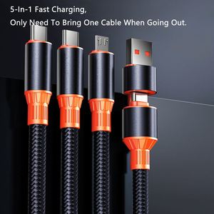 Cable de Carga Rápida Multifunción 3 en 2 Tipo-C a Tipo-C de 1.2m con Conductor de Cobre Puro para Computadora e Impresora, 100W - Product Image 3