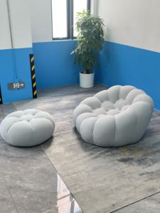 أريكة استرخاء عصرية بتصميم خلية النحل الإبداعي، غطاء من الشينيل، مناسبة للمكتب والفيلا، مضغوطة بالتفريغ الهوائي - Product Image 2