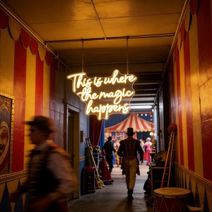 Neonawall Insegna LED Neon 'This Is Magic Happens' IP65 USB, Luce da Parete Personalizzabile e Dimmerabile per Camera da Letto, Casa, Ufficio - Product Image 5